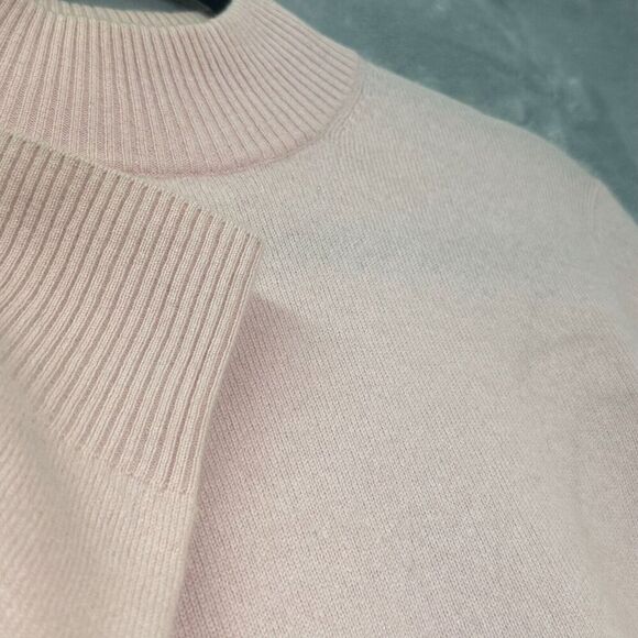 Investments Fine Cashmere Womens Sz L‎ Mock Neck Pink Sweater Soft - Picture 3 of 9